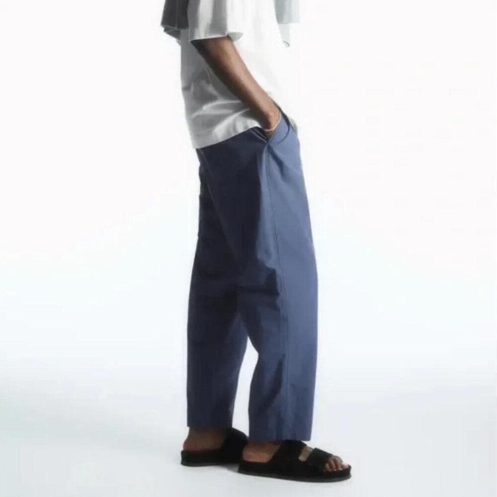 Cos Tapered Poplin Pull On Pants - Picture 1 of 4
